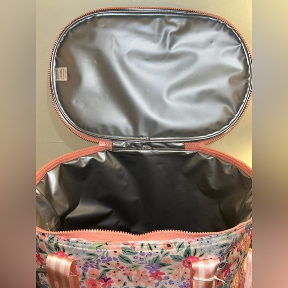 MarleyLilly Large Insulated Travel Cooler Bag Coral Floral Pattern NWTS - Picture 2 of 10